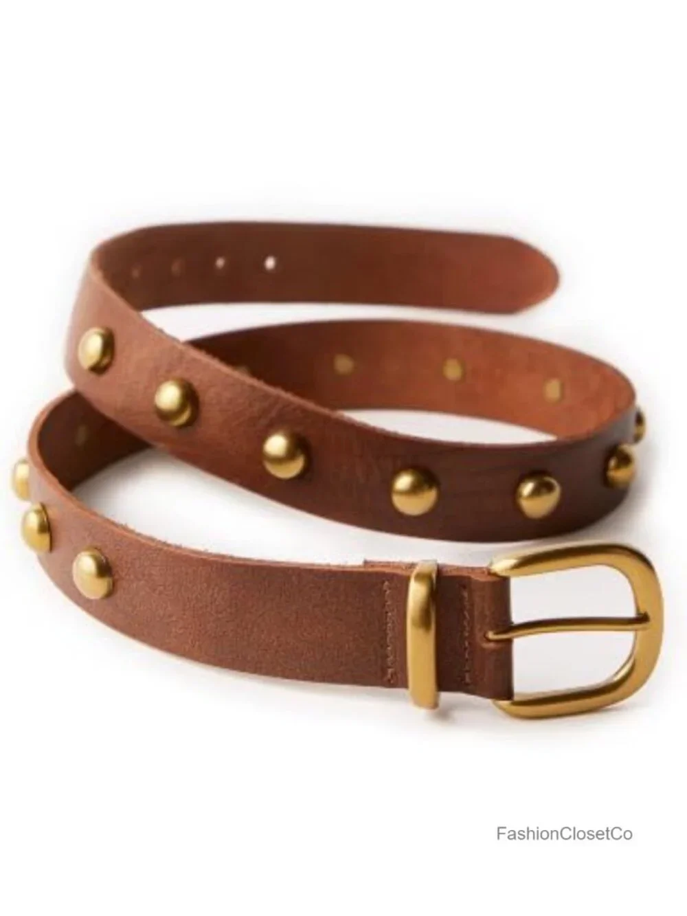 Genuine Leather Studded Western Belt for Women 1.3